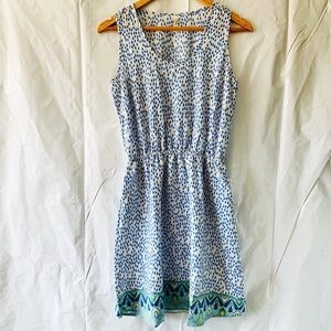 MK Tank Round Neck Mini Dress Elastic Waist Summer